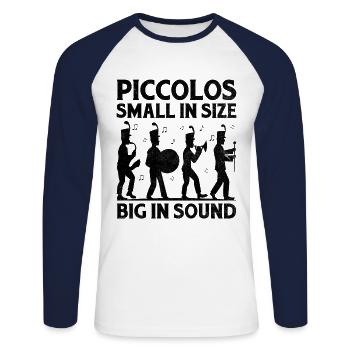 Marching Band Sayings Funny Marching Instruments - Unisex Long Sleeve Baseball T-Shirt - white/navy - Front - Nik (191cm)