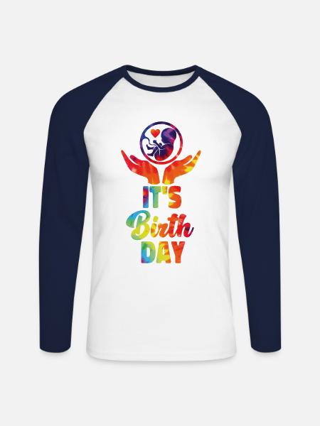 LD Labour And Delivery Nurse - Unisex Long Sleeve Baseball T-Shirt - white/navy