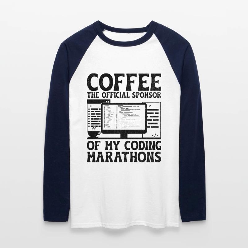 Kaffee-Codierung Programmierer Programmierer Entwickler Nerd Coff Unisex Baseballshirt langarm