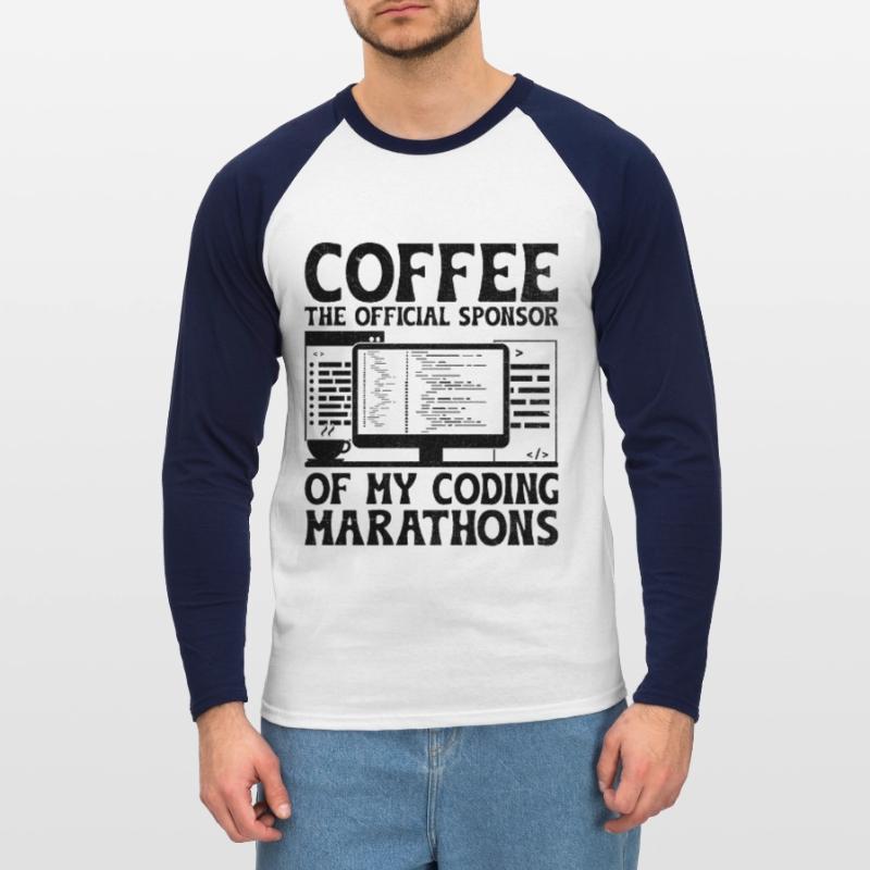 Kaffee-Codierung Programmierer Programmierer Entwickler Nerd Coff Unisex Baseballshirt langarm