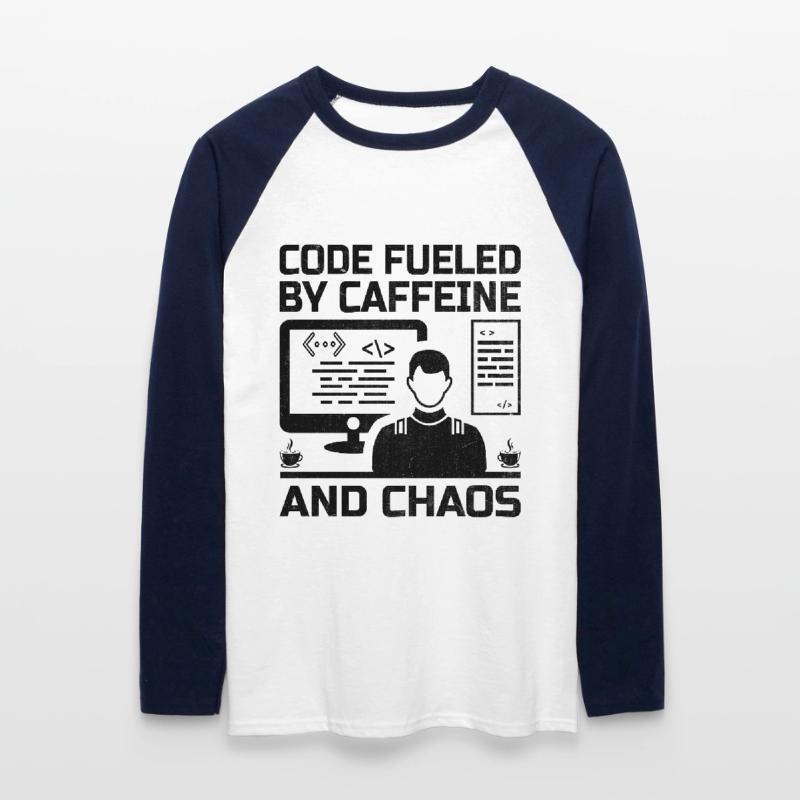 Kaffee-Codierung Programmierer Programmierer Entwickler Nerd Coff Unisex Baseballshirt langarm