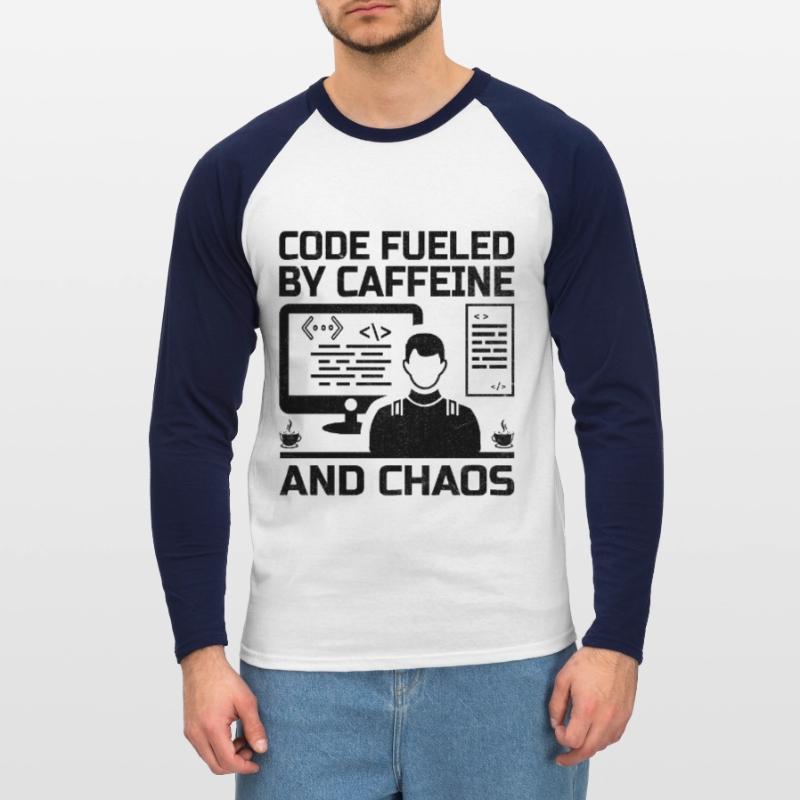 Kaffee-Codierung Programmierer Programmierer Entwickler Nerd Coff Unisex Baseballshirt langarm