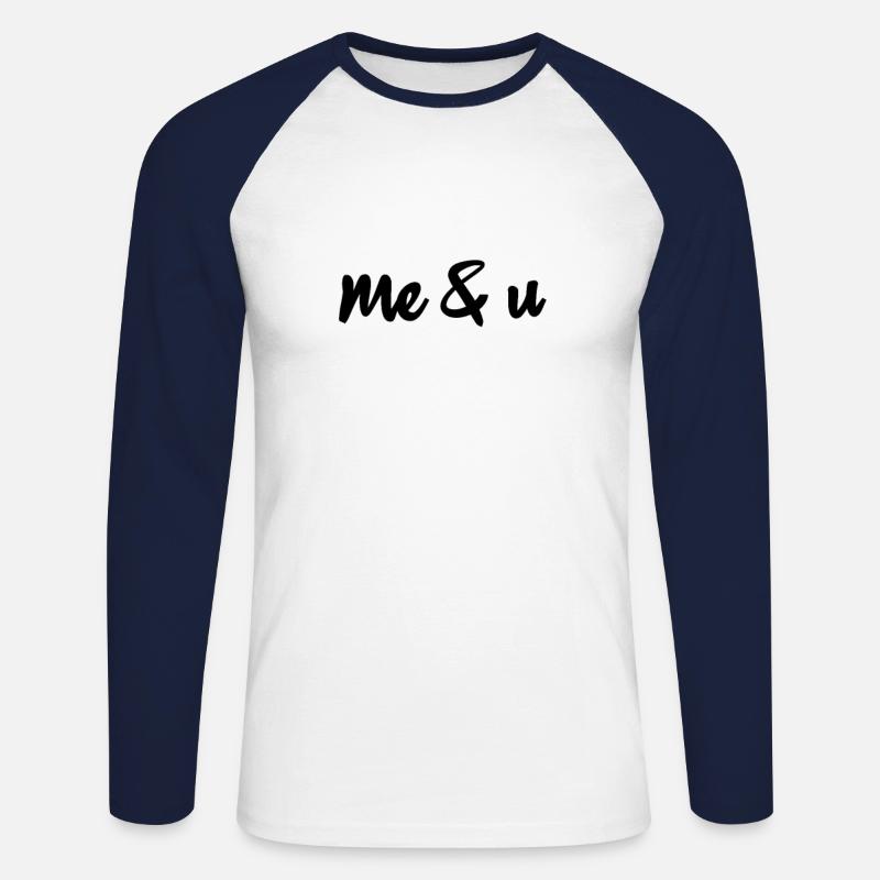 Me and U - Unisex Baseballshirt langarm - Weiß/Navy