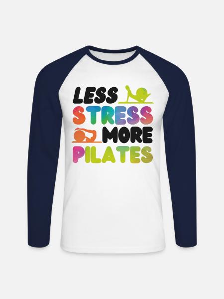 Pilates Instructor Teacher - Unisex Long Sleeve Baseball T-Shirt - white/navy