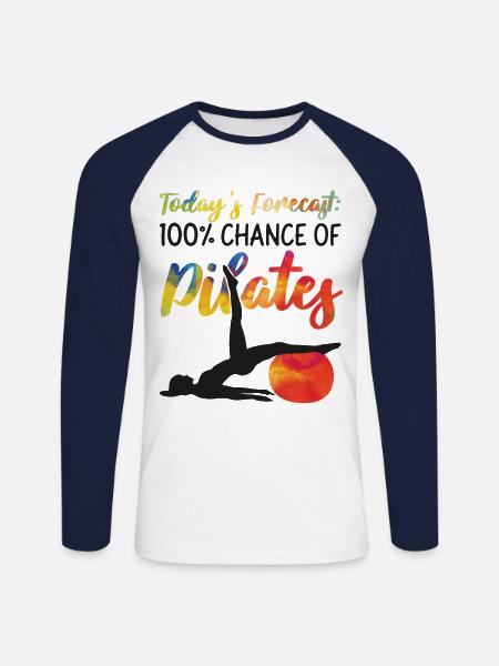 Pilates Instructor Teacher - Unisex Baseballshirt langarm - Weiß/Navy