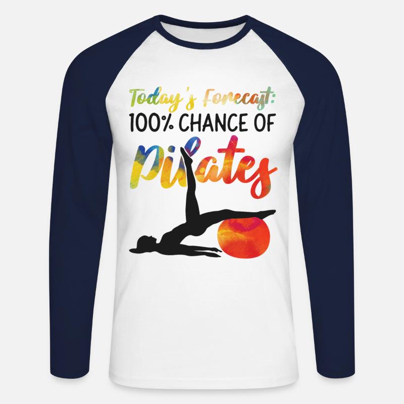 Pilates Instructor Teacher - Unisex Baseballshirt langarm - Weiß/Navy