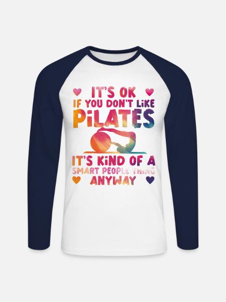 Pilates Instructor Teacher - Unisex Long Sleeve Baseball T-Shirt - white/navy