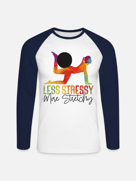 Pilates Instructor Teacher Pun - Unisex Baseballshirt langarm - Weiß/Navy