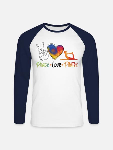 Pilates Instructor Teacher - Unisex Long Sleeve Baseball T-Shirt - white/navy