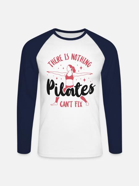Pilates Instructor Teacher There - Unisex Long Sleeve Baseball T-Shirt - white/navy