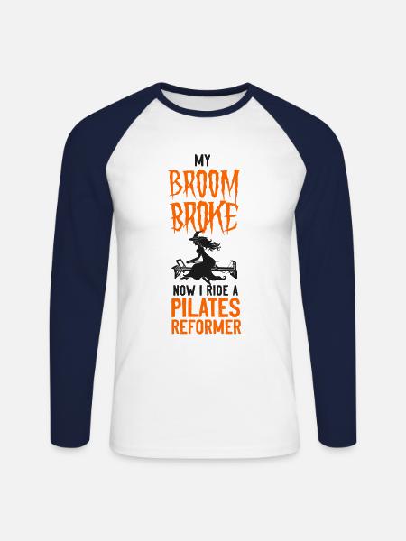 Pilates Instructor Teacher - Unisex Baseballshirt langarm - Weiß/Navy
