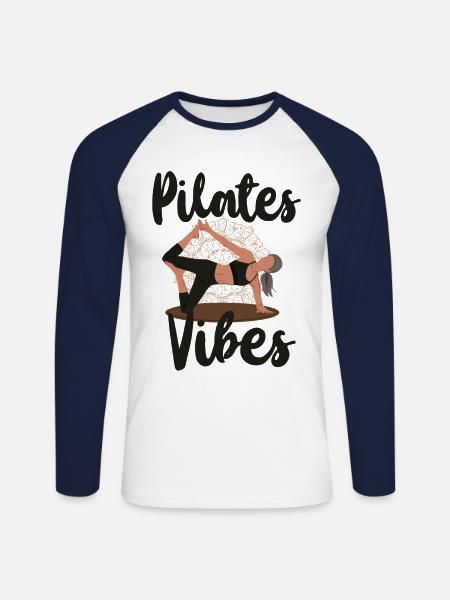 Pilates Instructor Teacher Pilates - Unisex Long Sleeve Baseball T-Shirt - white/navy