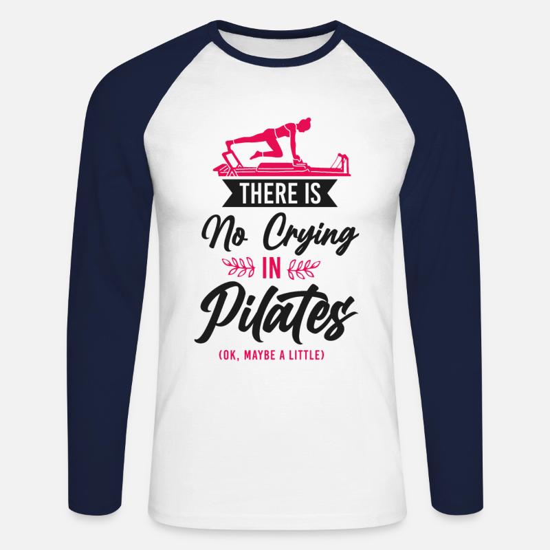 Pilates Instructor Teacher There - Unisex Baseballshirt langarm - Weiß/Navy