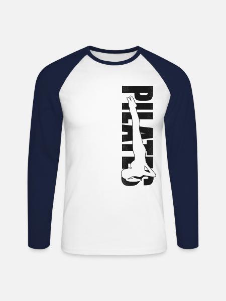 Pilates Instructor Teacher Pilates - Unisex Long Sleeve Baseball T-Shirt - white/navy