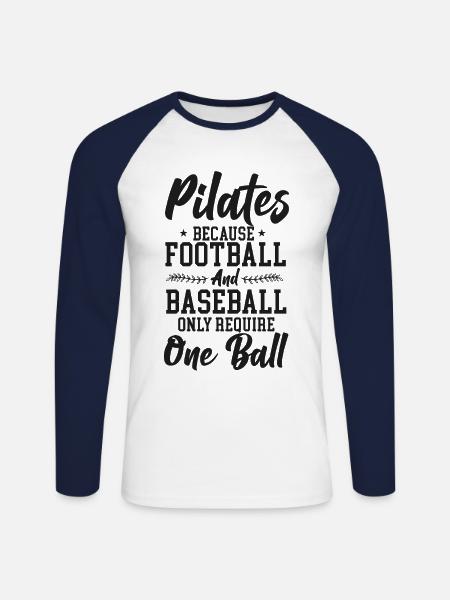 Pilates Instructor Teacher Pilates - Unisex Long Sleeve Baseball T-Shirt - white/navy