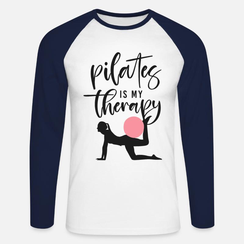 Pilates Instructor Teacher Pilates - Unisex Long Sleeve Baseball T-Shirt - white/navy