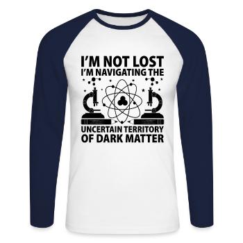 Professeur de sciences Professeur d’école Biologie Chimie P - T-shirt baseball manches longues Homme - blanc/marine - Devant - Nik (191cm)