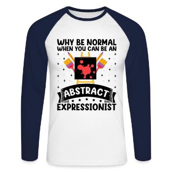 Kunstlehrer Schullehrer Lustige Kunstlehrer Scho - Unisex Baseballshirt langarm - Weiß/Navy - Vorne - Nik (191cm)