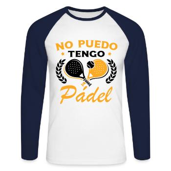 I can't I have Padel Tennis Padel players - Unisex Long Sleeve Baseball T-Shirt - white/navy - Front - Nik (191cm)