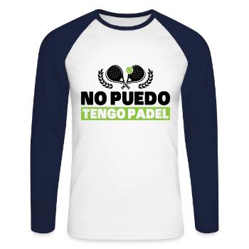 I can't I have Padel Tennis Padel players - Unisex Long Sleeve Baseball T-Shirt - white/navy - Front - Nik (191cm)