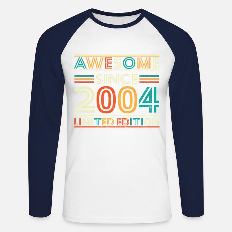 Beeindruckend seit 2004 - Unisex Baseballshirt langarm - Weiß/Navy