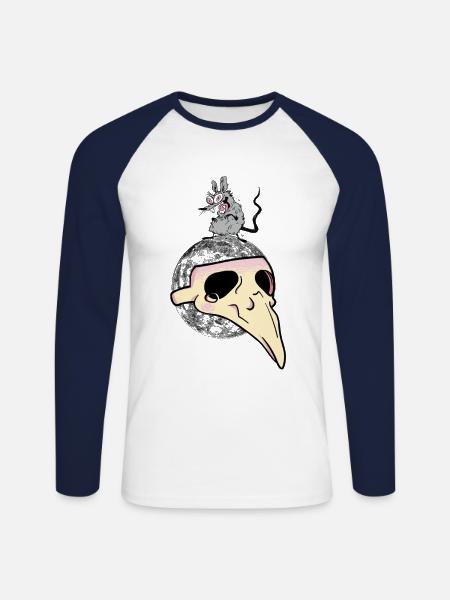 Earth Plague Planet Plague Pollution - Unisex Long Sleeve Baseball T-Shirt - white/navy