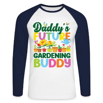 Plant Lover Gardening Toddler - Unisex Baseballshirt langarm - Weiß/Navy - Vorne - Nik (191cm)
