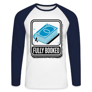 Bookworm Bookworm Book Lover Funny Saying - Unisex Long Sleeve Baseball T-Shirt - white/navy - Front - Nik (191cm)