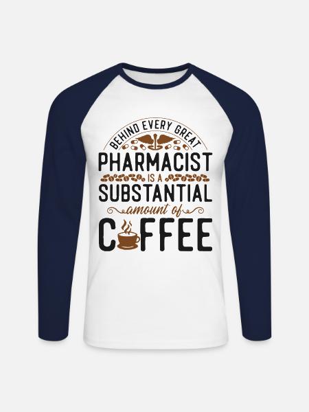 Pharmacy Tech Technician - Unisex Baseballshirt langarm - Weiß/Navy