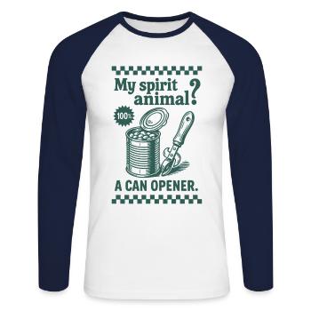Prepper Survival Bushcrafting Funny Saying - Unisex Long Sleeve Baseball T-Shirt - white/navy - Front - Nik (191cm)