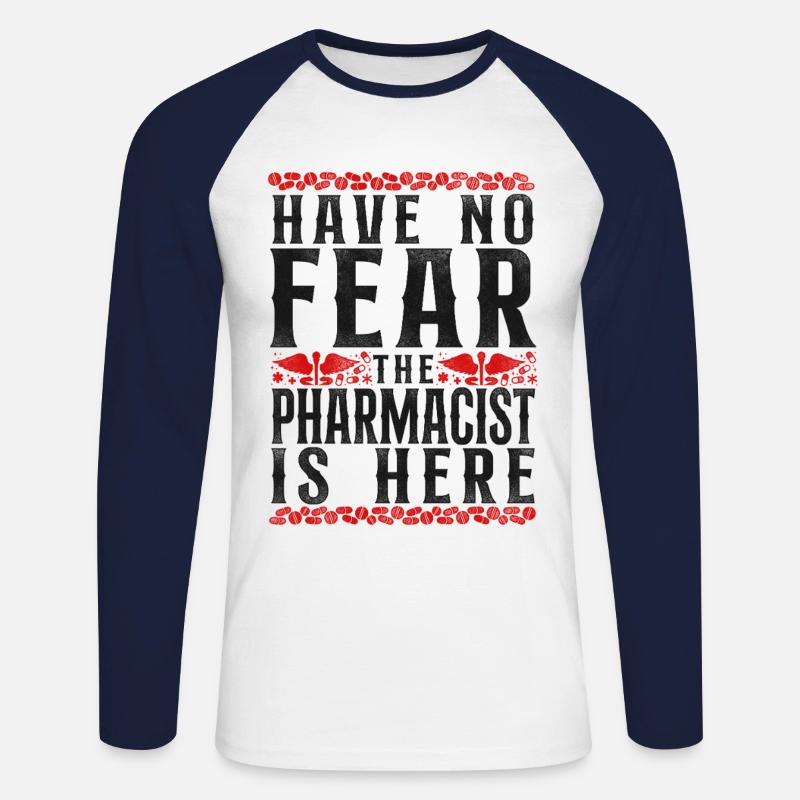 Pharmacy Tech Technician - Unisex Baseballshirt langarm - Weiß/Navy