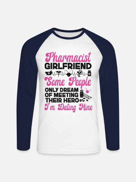 Pharmacy Tech Technician - Unisex Long Sleeve Baseball T-Shirt - white/navy