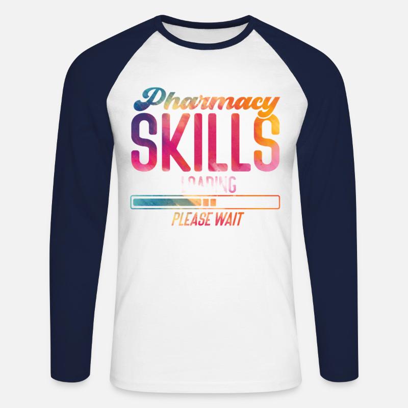 Pharmacy Tech Technician - Unisex Baseballshirt langarm - Weiß/Navy