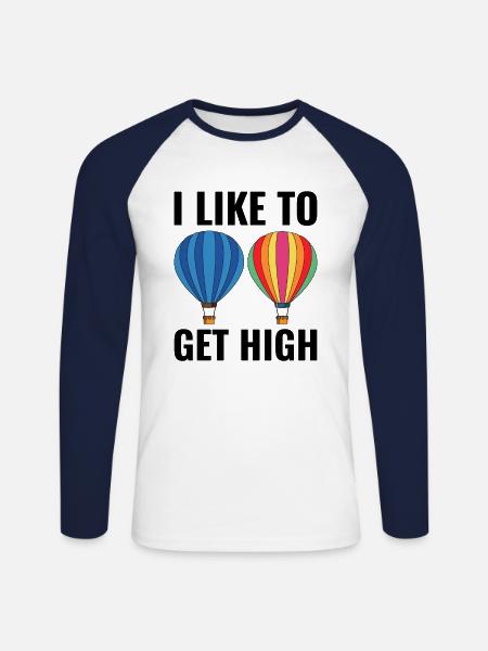 Heißluftballonfahrt Hopper Ballonfahrt Ballonfahrer - Unisex Baseballshirt langarm - Weiß/Navy