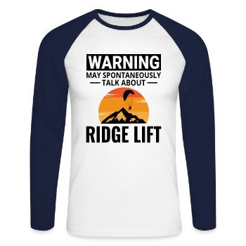 Parapente Pilote Parapente Thermiques Ridge Lift - T-shirt baseball manches longues Homme - blanc/marine - Devant - Nik (191cm)