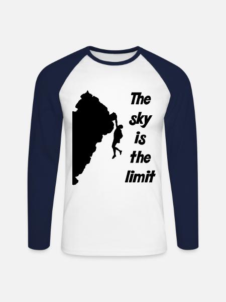 Bergsteigen Extrem - Unisex Baseballshirt langarm - Weiß/Navy