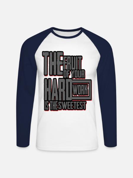 Motivate yourself. - Unisex Long Sleeve Baseball T-Shirt - white/navy