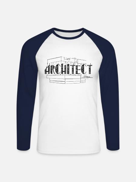 Architect Profession Architecture Student Architect - Unisex Long Sleeve Baseball T-Shirt - white/navy