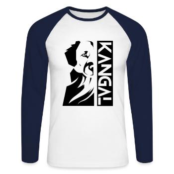 Kangal Anatolischer Hirtenhund Kangals Hund - Unisex Baseballshirt langarm - Weiß/Navy - Vorne - Nik (191cm)