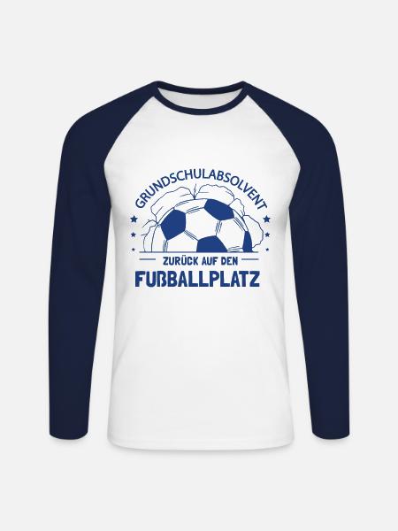 Grundschulabschluss Schulanfang Weiterführende - Unisex Baseballshirt langarm - Weiß/Navy