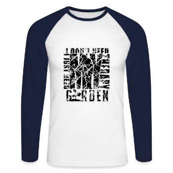 Gardener Garden Garden Gardening - Unisex Long Sleeve Baseball T-Shirt - white/navy - Front - Nik (191cm)