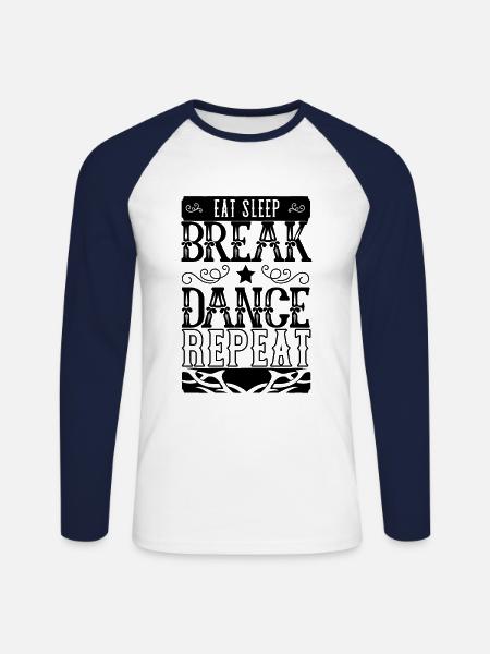 Breakdancing Breakdancer Dance Gift Breakdance - Unisex Long Sleeve Baseball T-Shirt - white/navy