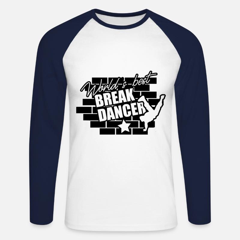 Tanz Breakdance Breakdancing Breakdancer Geschenk - Unisex Baseballshirt langarm - Weiß/Navy