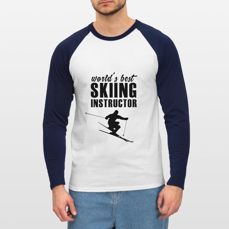 Ski Skiing Ski Instructor Ski Instructor Ski Instructor Unisex Long Sleeve Baseball T-Shirt