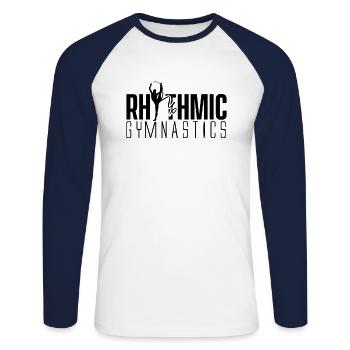 Gymnastique Gymnastique Gymnastique Gymnastique - T-shirt baseball manches longues Homme - blanc/marine - Devant - Nik (191cm)