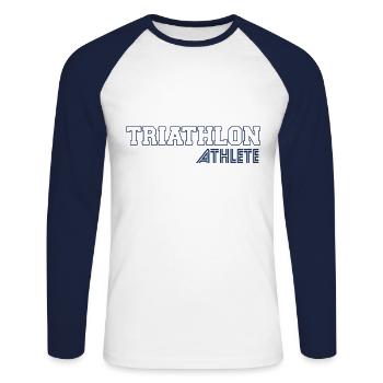 Triathlon Triathlon Triathlon Triathlon - T-shirt baseball manches longues Homme - blanc/marine - Devant - Nik (191cm)