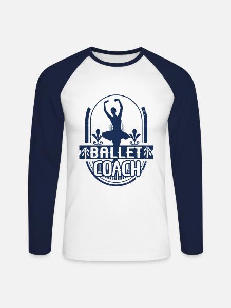 Ballet Ballet Ballet Ballet - Unisex Long Sleeve Baseball T-Shirt - white/navy