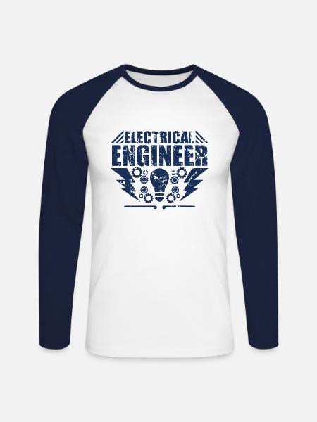 Electrical engineer - Unisex Long Sleeve Baseball T-Shirt - white/navy