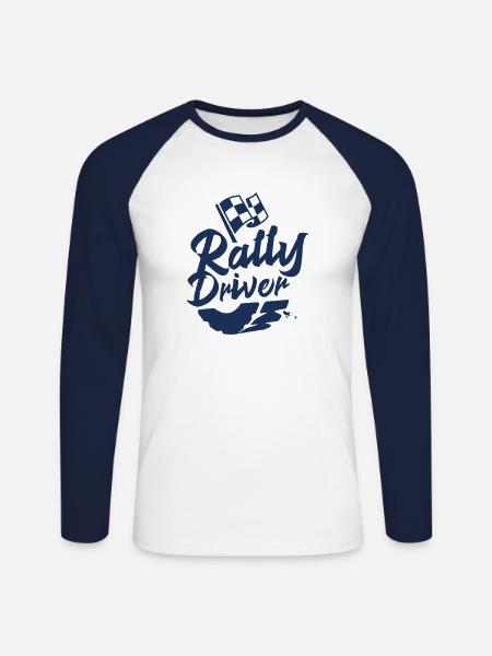 Rallying - Unisex Long Sleeve Baseball T-Shirt - white/navy