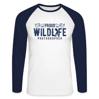 Photo Nature Wildlife Photographer Nature Photographer Wild Animal - Unisex Long Sleeve Baseball T-Shirt - white/navy - Front - Nik (191cm)